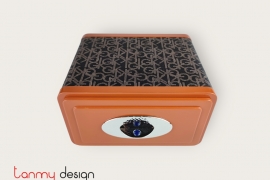 Orange lacquer jewelry box 